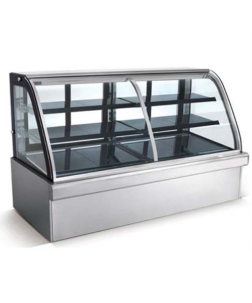 Half Cake Fridge/ Pie Warmer 1.8m Curved Glass - R31 950